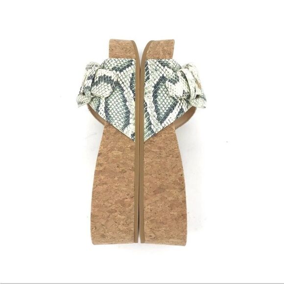 Veronica Beard Dixie Snake Print Buckle Slide Sandals New with Dust Bag - Picture 6 of 7